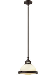 Amelia Stem Pendant with Etched-Opal Glass Shade